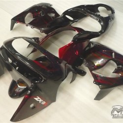 Kawasaki Ninja ZX9R Red Flame Motorcycle fairings(1998-1999)