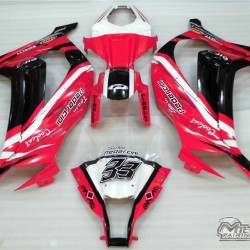 Kawasaki Ninja ZX10R Red & White Motorcycle fairings(2011-2015)
