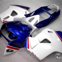 Blue & White Honda VFR800 Motorcycle Fairings(1998-2001)