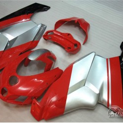 Silver & Red Ducati 749 999 Motorcycle Fairings(2005-2006)