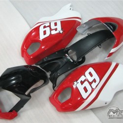 Ducati 696 796 1100 Red $ White Motorcycle Fairings(2008-2012)