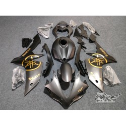 Yamaha R1 Black/Gold decals Motorcycle Fairings(Full Tank Cover)(2007-2008)