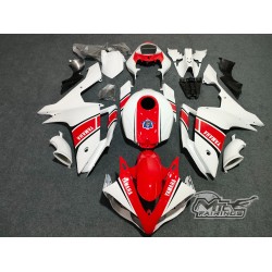 Yamaha R1 Red and White Anniversary Motorcycle Fairings(Full Tank Cover)(2007-2008)