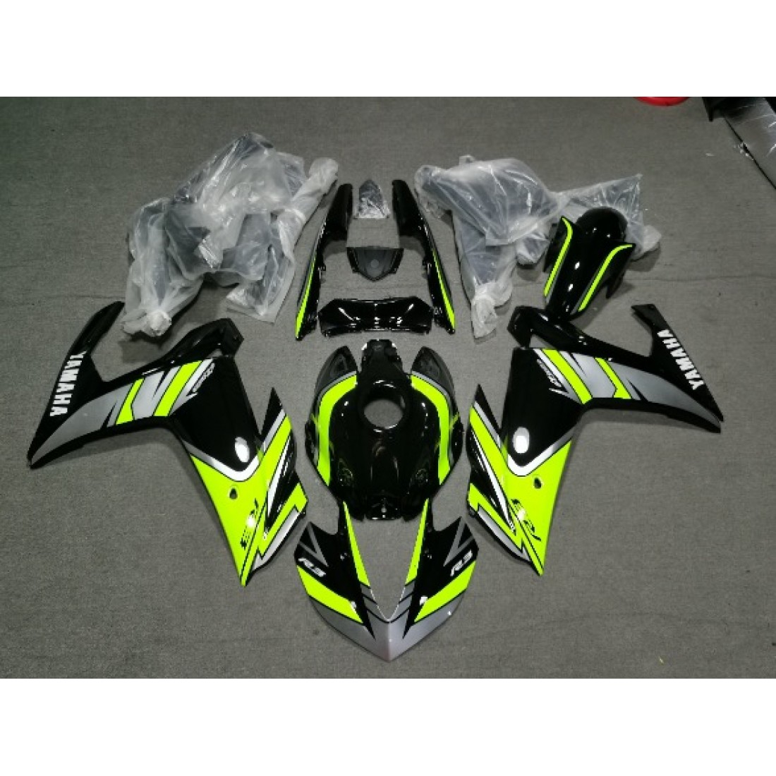 Yellow Yamaha R3 Motorcycle Fairings(20152018)