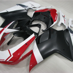 Matte Black &Pure White Ducati 1098 1198 848 Motorcycle Fairings(2007-2012)
