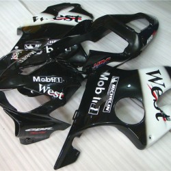 Glossy Black Honda CBR600 F4i West Motorcycle Fairings(2001-2003)