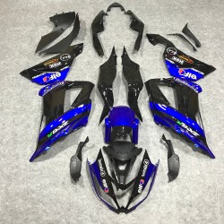 Kawasaki Ninja ZX6R Black & Blue Motorcycle Fairings (2013-2018)